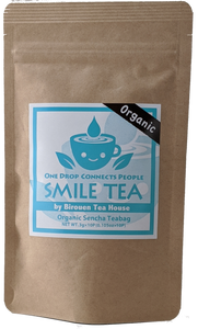 "Smile Tea" Organic deep steamed Sencha green tea (10 tea bags)